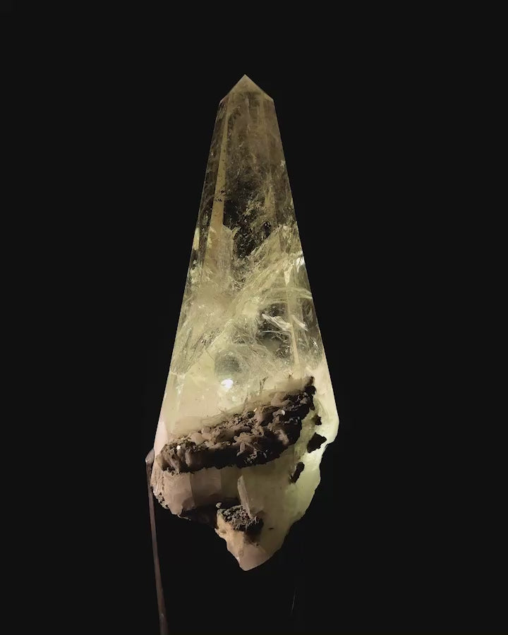  Citrine Point with Cleavelandite and Mica Inclusion, grade AA